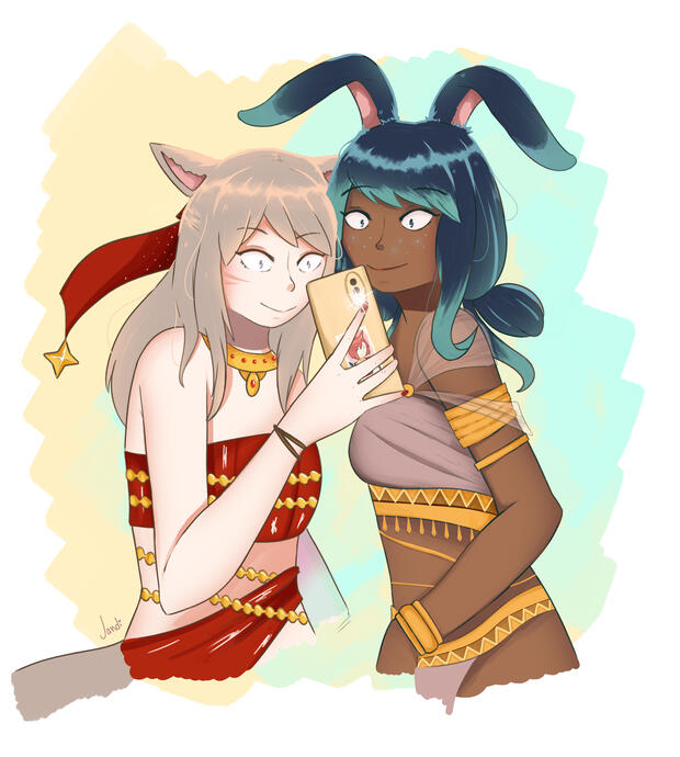 jandi & tisa art by jandi mini'moni